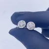 Boucles d'oreilles de luxe en argent véritable 925 Vvs Moissanite diamant femmes hommes boucles d'oreilles à tige prêtes à être expédiées