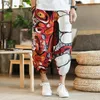 Pantalons pour hommes pantalons décontractés mode mollet longueur été hommes Style chinois motif recadrée Streetwear Harem