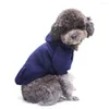 Chien vêtements Sport basique Hooides sweats polaire pull pour animaux de compagnie avec poche hiver chaud manteau et veste pour chiens chats chiot