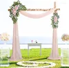 Decorative Flowers Wedding Arch Decor (Pack Of 3)-2 Pc And 1pc Fabric White For Arches Ceremony