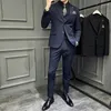 Costumes pour hommes (Blazer Vest Pants) Boutique Fashion Business Style italien Slim Version coréenne Casual Mariage Formel Ensemble 3 pièces