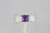 Klusterringar SFL2023 Purple Sapphire Ring Pure 18K Gold Natural 1.10Ct Diamonds Kvinnliga fina ädelstenar för kvinnor