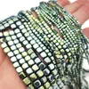 Beads 2/3/4/6MM Green Square Cube Hematite Natural Stone Spacers Charm Loose For Jewelry Making Diy Bracelet Pendant Accessories