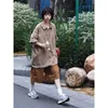 Dames Blouses Feiernan Japanse Vintage Cargo Shirts Voor Vrouwen Zomer Oversized Streetwear Polo Blouse Vrouwelijke Losse Casual Korte Mouw Top