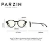 Lunettes de soleil PARZIN Prescription lunettes cadre femmes Vintage rond myopie optique lunettes hommes ordinateur 15833