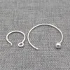 Backs Earrings 6prs Of 925 Sterling Silver Circle Earring Wires Endless Ball End Earwire