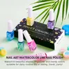 Nagellack makartt blommande nagellack 6mlsoak-off uv gel polsk nagel bläck vattenfärg rosa blå pastell blomma nagelkonst lack magi 230804