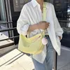 イブニングバッグ大容量ショルダーバッグアンダーアームキャンディーカラーPUレザーハンドバッグin韓国スタイルの女性の女の子