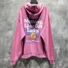 Bonne qualité lavé rose mode sweat à capuche hommes je n'ai rien fait j'ai juste eu de la chance Vintage à capuche surdimensionné femmes pull T230806