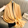 Scarves Korean Solid Summer Sunscreen Beach Scarf Women'S Wrapped With Air Conditioning Shawl Extra Large