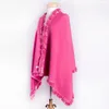 Scarves Winter Warm Wrap Real Fur High-end Atmosphere Collar Cashmere Coat Wool Scarf Vintage Pashmina Poncho