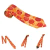 Papillon Peperoni Pizza Cravatte Unisex Poliestere Sottile 8 Cm Cibo Stretto Divertente Collo Italiano Per Abiti Da Uomo Accessori Cravatta Ufficio