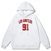 Herren Hoodies LOS ANGELES 91 Basketball Club Street Hoodie Männer Baumwolle Hohe Qualität Sweatshirt Winter Dicke Warme Kleidung Lässige Hip Hop