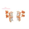 2023 New Trendy Custom Fashion Lab Grown Diamond Solitaire Emerald Moissanite Earrings