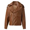 Женские куртки осень Cool Girl Solid Leather с карманным мотоциклете