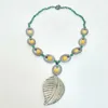 Pendentif Colliers Lii Ji Véritable Pierre Gris Violet Vert Femmes Collier 74cm Agate Corail Améthyste Shell Feuille Bijoux Stock Vente