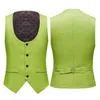 Abiti da uomo Moda Sposo Verde mela Jacquard Completo da uomo Completo smoking da indossare Festa di nozze Groomsman 3 pezzi (giacca pantalone gilet)