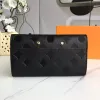 Modedesigner-Geldbörsen, luxuriöse METIS-Geldbörsen, Damen-Umschlagmappe, hochwertig geprägter Blumenbrief, Empreinte-Kreditkarteninhaber, Geld-Clutch-Tasche mit Box