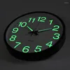 Wall Clocks 12Inch 30Cm Illuminated Plastic Clock Quartz Bedroom Living Room Corridor Office Simple White