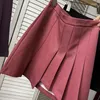 Skirts 2023 College Style Sexy Girl Skirt Pink High Waist Pleated A-line Short Fashion Casual Western