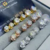 Zuanfa Jewelry S925 Boucles d'oreilles à tige vissée Coupe spéciale Certificat Gra Moissanite Boucles d'oreilles Hip Hop