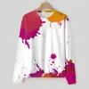 Heren Hoodies Herfst Winter Sweatshirt Ronde Hals Sweatshirts Lange Mouw Trui Kleur Polka Dot Print Voor Mannen Moletom