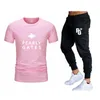 Survêtements pour hommes PEARLY GATES 2023 été deux pièces ensemble t-shirt décontracté et ensembles de shorts costume de sport mode survêtement à manches courtes