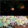 300 stks 3D Sterren Glow In The Dark Muurstickers Lichtgevende Fluorescerende Muurstickers Voor Kids Babykamer Slaapkamer plafond Home Decor