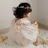 Vestidos de menina criança bebê menina fio macacão verão flor sólida vestidos de princesa para crianças algodão moda roupas infantis fantasias de meninas x0806