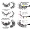 10 paia / set Ciglia finte di visone con diamanti Glitter Fluffy Wispy Thick White Stone Ciglia finte Cosplay Party Makeup Beauty E445