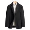 Jaquetas masculinas 2023 casaco outono/inverno terno curto homem jaqueta moda negócios coreano inverno grosso