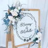 Decorative Flowers Decoration Horn Flower Welcome Sign Floral Originality Plastic Multicolor Multiuse 2Pcs/set Wedding Garlands