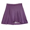 Skirts 2023 College Style Sexy Girl Skirt Pink High Waist Pleated A-line Short Fashion Casual Western