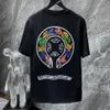 Maglietta da uomo di lusso Marca Ch Hearts T-shirt Designer Uomo Donna Top Tees Moda Ferro di cavallo Sanscrito Croce Stampa T-shirt in cotone Manica corta Magliette COT8