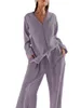 Women's Sleepwear Women S 2-Piece Pajama Set Comfy Short Sleeve Top Cozy Jogger Pants For Relaxing Loungewear