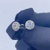 Boucles d'oreilles de luxe en argent véritable 925 Vvs Moissanite diamant femmes hommes boucles d'oreilles à tige prêtes à être expédiées