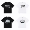 2023 Novo Mens Trapstar Camiseta Manga Curta Impressão Outfit Chenille Womens Tees Preto Branco Algodão Londres Streetwear Moda Roupas S-Xl 9564