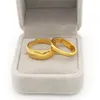 Klaster Pierścienie Klasyczne czyste kopię Real 18K żółte złoto 999 24K para dla mężczyzn i kobiet Regulowany prezent biżuterii Never Fade Never Fade
