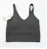 lu-1u réservoir femmes Classique Populaire Fitness Soutien-Gorge Beurre Doux Femmes Sport Réservoir Gym Crop Yoga Gilet Beauté Dos Antichoc Avec Coussin De Poitrine Amovible vêtements de yoga en gros