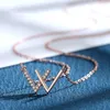 Pendant Necklaces Trendy W Letter Necklace Women Double V Shaped Fashion Jewelry Gift