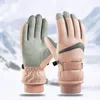 Fahrradhandschuhe Winter Premium Leder Arbeit und Abfahrt Ski Fäustlinge Herren Damen Motorrad