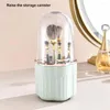 Storage Boxes Transparent Useful Rotating Cosmetic Brush Box 360 Degree Rotation Container Waterproof Household Products