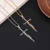 Kettingen Fashion Cross Kettingen Voor Vrouwen Mannen Rvs Hanger Ketting Choker Religieuze Christelijke Sieraden Kerstcadeau