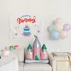 New Cartoon Castle Aluminum Balloon Castle Children Full-Year Birthday Party Photo Props Aluminum Foil Balloon Decoration