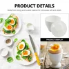 Dinnerware Sets 4Pcs Mini Microwaves Poacher Egg Cooking Cups Oven Cooker Kitchen Accessory