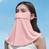 Bandanas Women Face Mask Sun/UV Protection Breattable Long Neck Covers Silk för att cykla motorcykelfiske