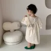 Robes de fille 2023 robes de princesse coréenne pour filles printemps nouvelle dentelle bébé coton Aline robe fée bouffée à manches longues dentelle fête tissu enfants x0806