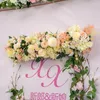 Dekorativa blommor Anpassade 100 cm väg Artificial Row Wedding Decor Wall Arched Door Shop Flower Window Supplies