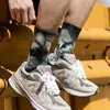 Women Socks Autumn And Winter Couple Tie-dye Cotton European American Street Ins Hip-hop Skateboarding Long