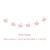 Party Decoration Luxuriant Swan Bunting Pink White Wedding Decorations For Home Garland Födelsedagstlevering Banner Baby Shower Girls Decor